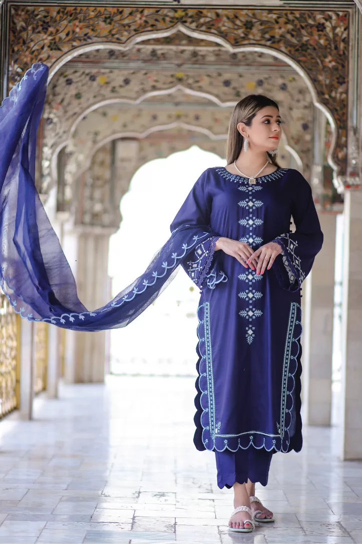 Qaus-e-Qaza 3 Piece Stitched Tu Jhoom Eid-ul-fitar Collection - AYRA