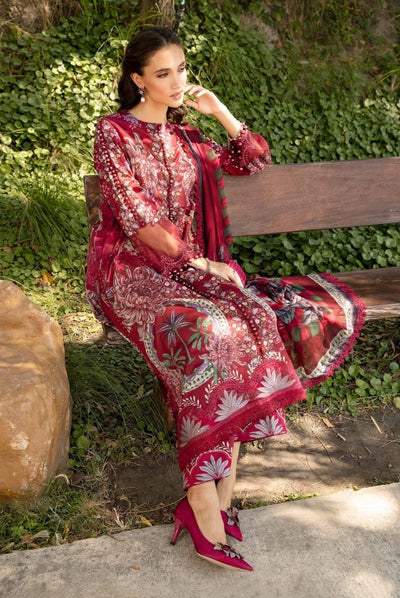 3 Piece Stitched Printed Lawn Suit From Maria.B M.Prints Spring Summer'25 Collection - 19