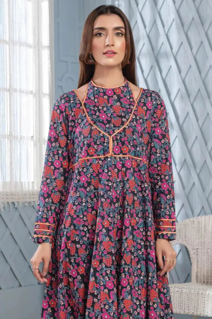 1 Piece Stitched Shirt By Limelight - PINK & BLACK