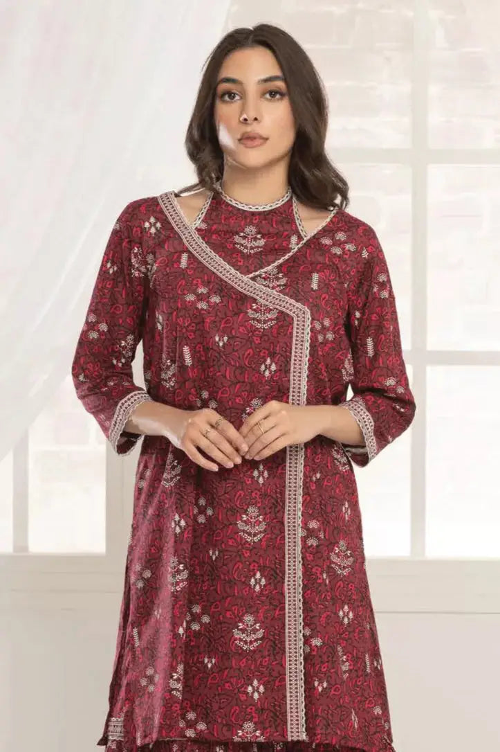 1 Piece Stitched Shirt By Limelight - RED