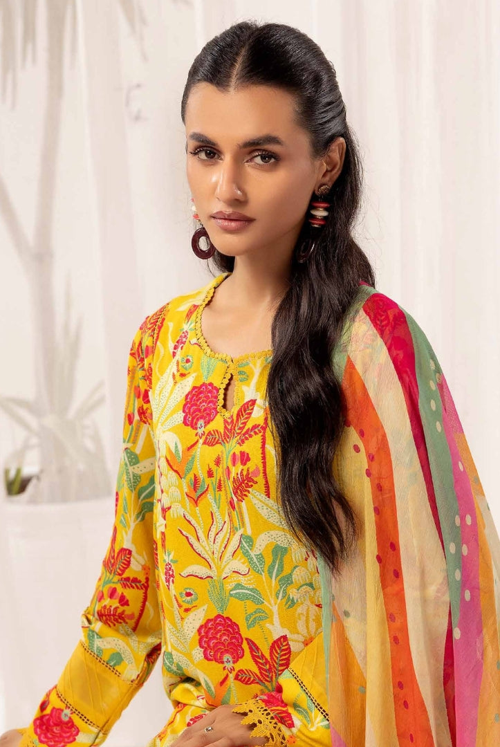 3 Piece Stitched Embroidered Digital Printed Suits Collection From Abeera By Johra - 02