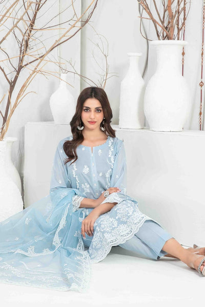 3 Piece Stitched Fancy Embroidered Lawn Suit From Aeni By Tawakkal - 02