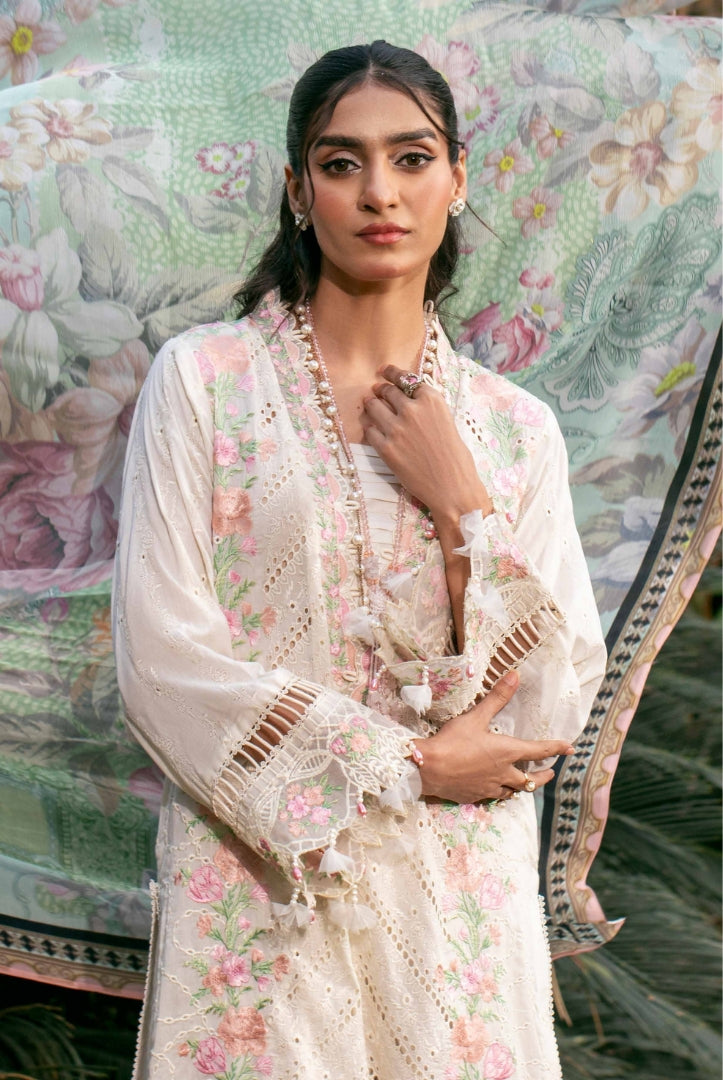 3 Piece Stitched Embroidered Lawn Suit | Adan's Libas Lawn By Khadija Sheikh'03 Collection - 02