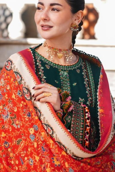 3 Piece Stitched Luxury Winter Shawl Suits Collection'24 By Hussain Rehar - MASARRAH