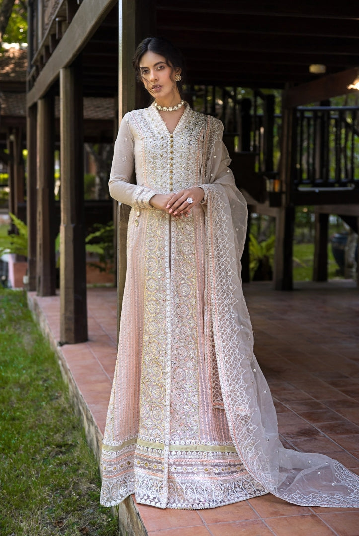 Roohi By Mushq 4 Piece Stitched Embroidered Organza Suit - ANIKA