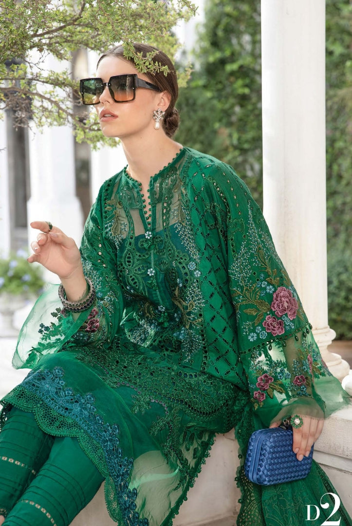 3 Piece Stitched Luxury Embroidered Lawn Eid Collection By Maria.B G Anarkali Fabrics