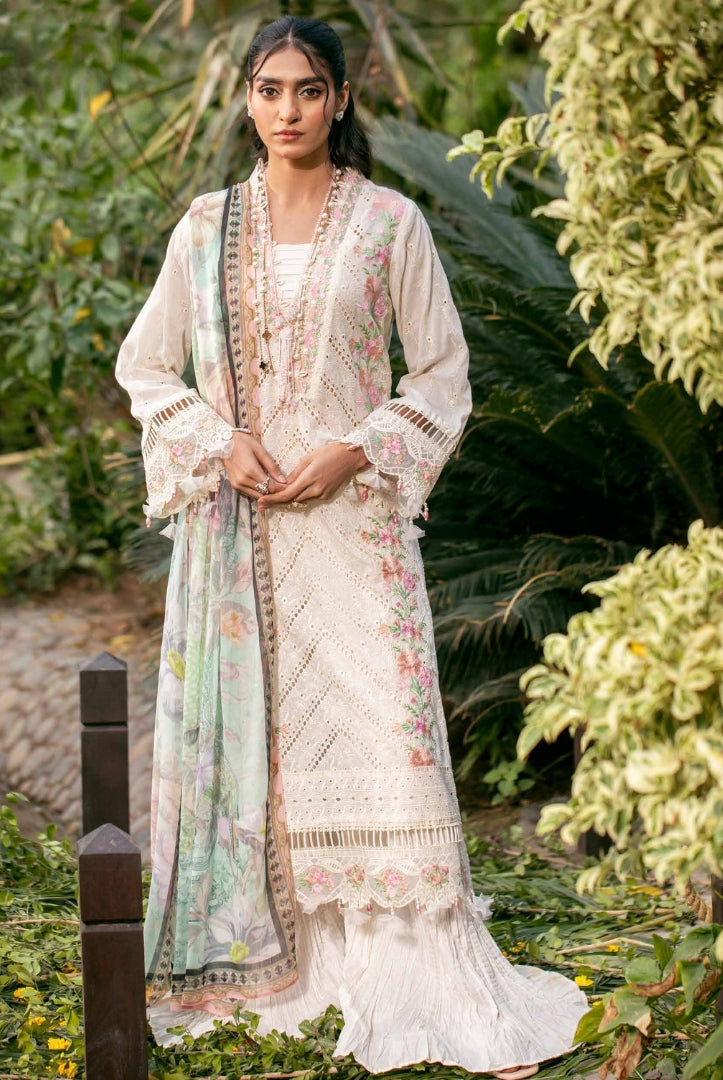 3 Piece Stitched Embroidered Lawn Suit | Adan's Libas Lawn By Khadija Sheikh'03 Collection - 02