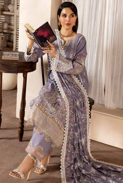 3 Piece Stitched Luxury Embroidered Winter Collection By Eshaisha - 02