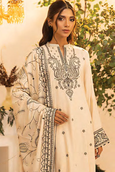 3 Pc Stitched Embroidered Winter Suits Collection By Lakhany - 02