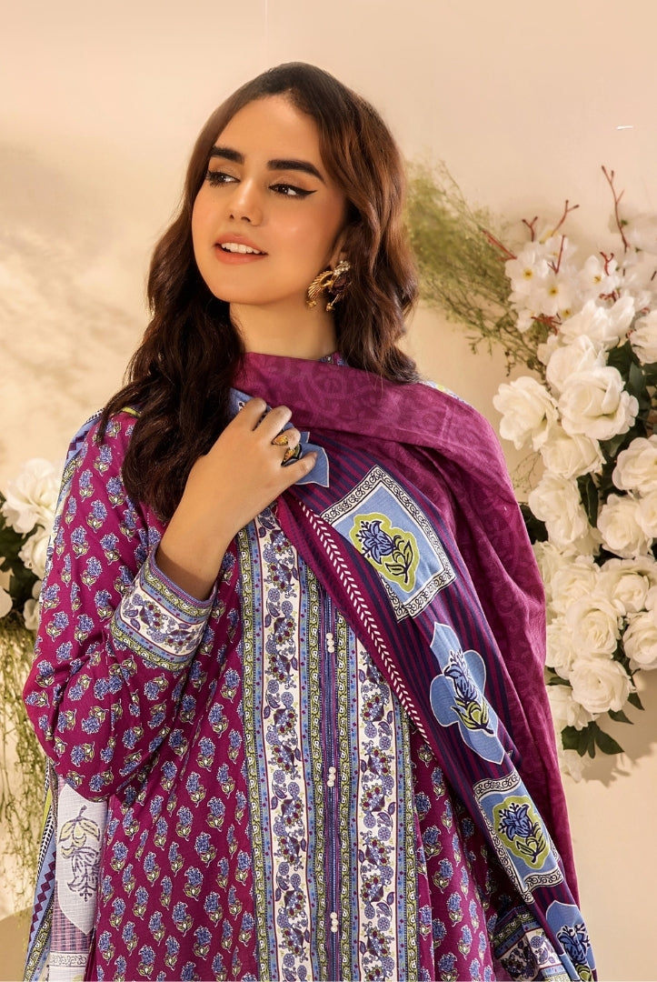 3 Piece Stitched Digital Printed Doria Cambric Suits From Safwa By Koka - 02