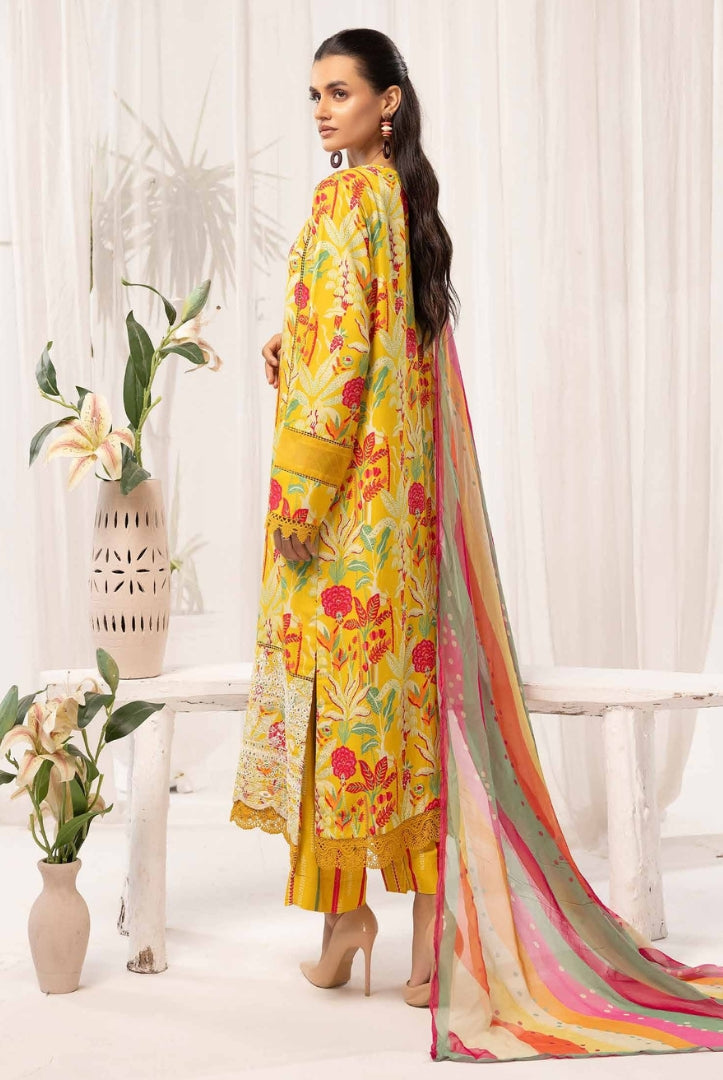 3 Piece Stitched Embroidered Digital Printed Suits Collection From Abeera By Johra - 02