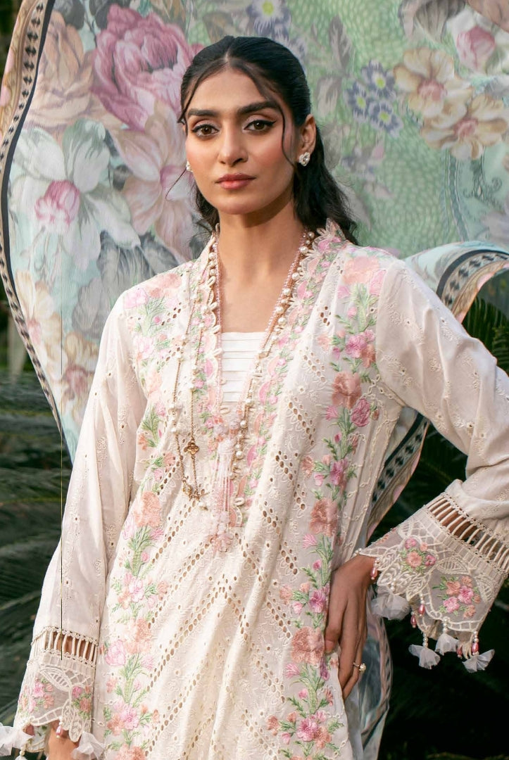 3 Piece Stitched Embroidered Lawn Suit | Adan's Libas Lawn By Khadija Sheikh'03 Collection - 02