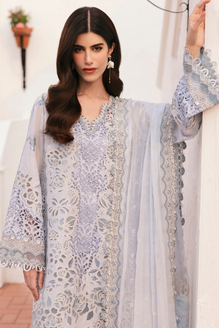 3 Piece Stitched Embroidered Lawn Suit From Baroque Eid Lawn'25 Collection - 02