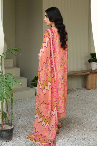 3 Piece Stitched Embroidered Digital Printed Suits From Florant By Johra - 02