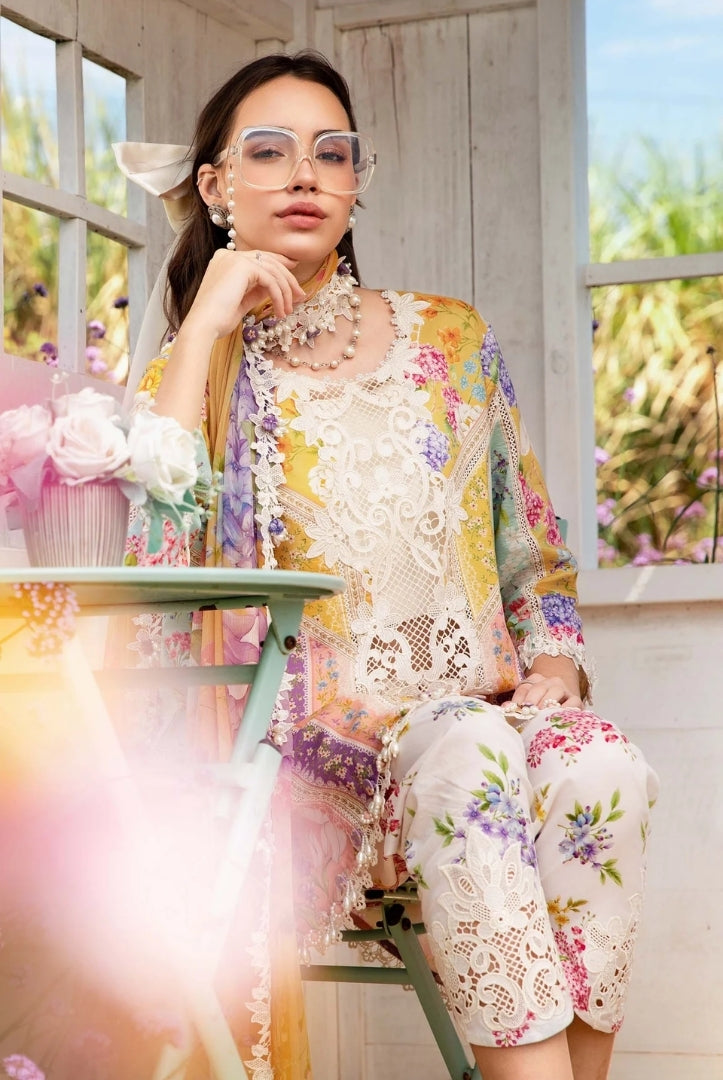 3 Piece Stitched Printed Lawn Suit From Maria.B M.Prints Spring Summer'25 Collection - 02