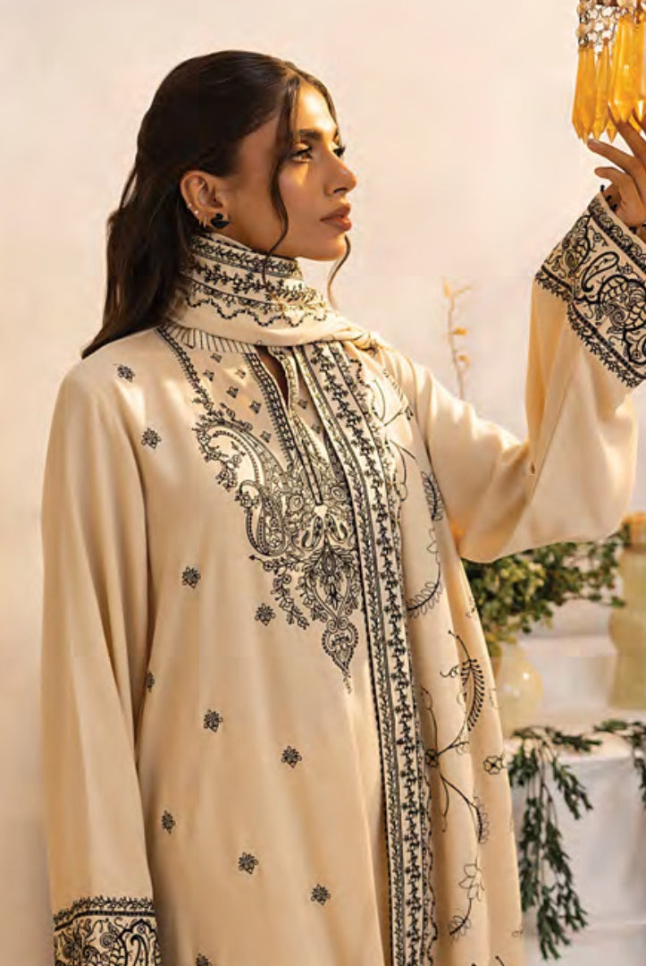 3 Pc Stitched Embroidered Winter Suits Collection By Lakhany - 02