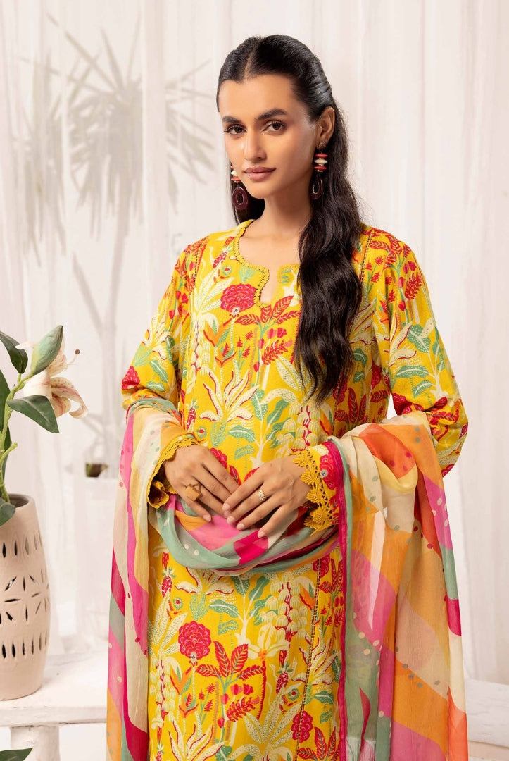 3 Piece Stitched Embroidered Digital Printed Suits Collection From Abeera By Johra - 02