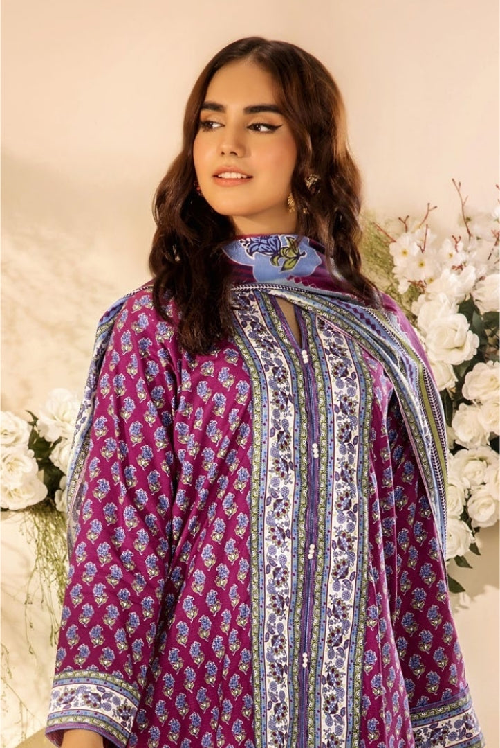 3 Piece Stitched Digital Printed Doria Cambric Suits From Safwa By Koka - 02