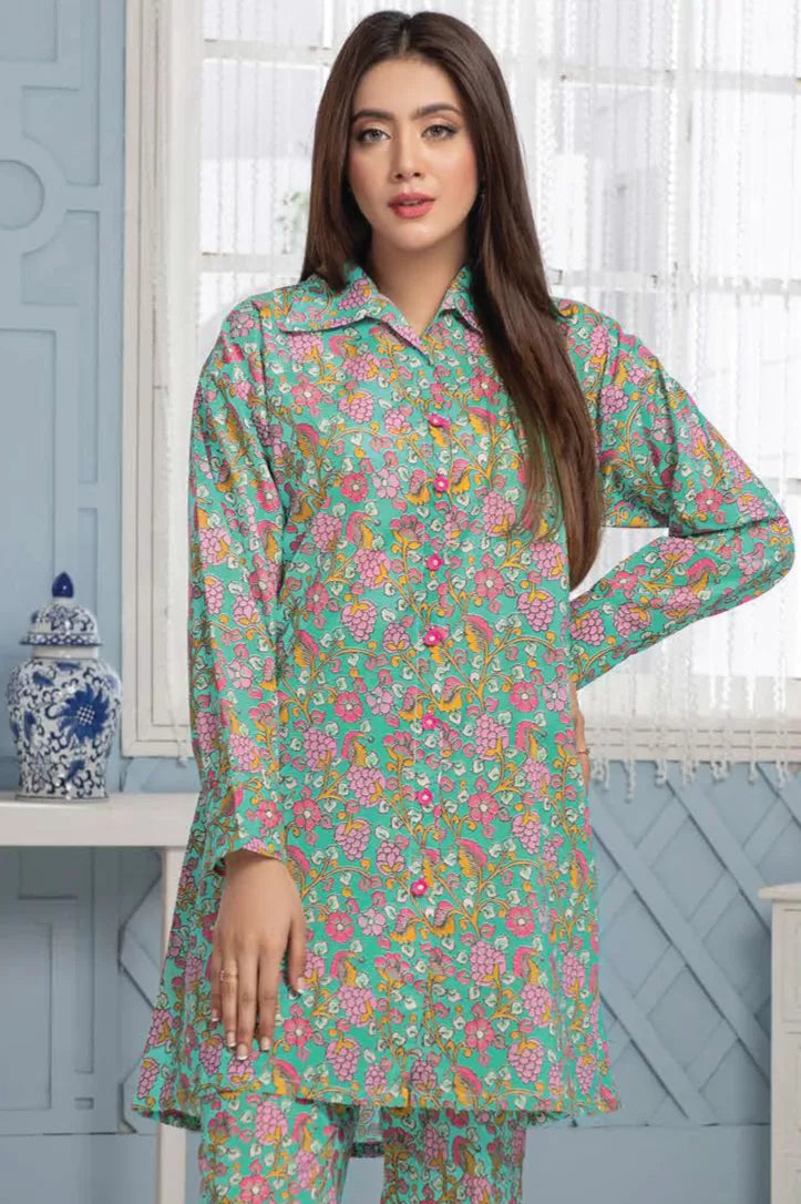 1 Piece Stitched Shirt By Limelight - SEA GREEN