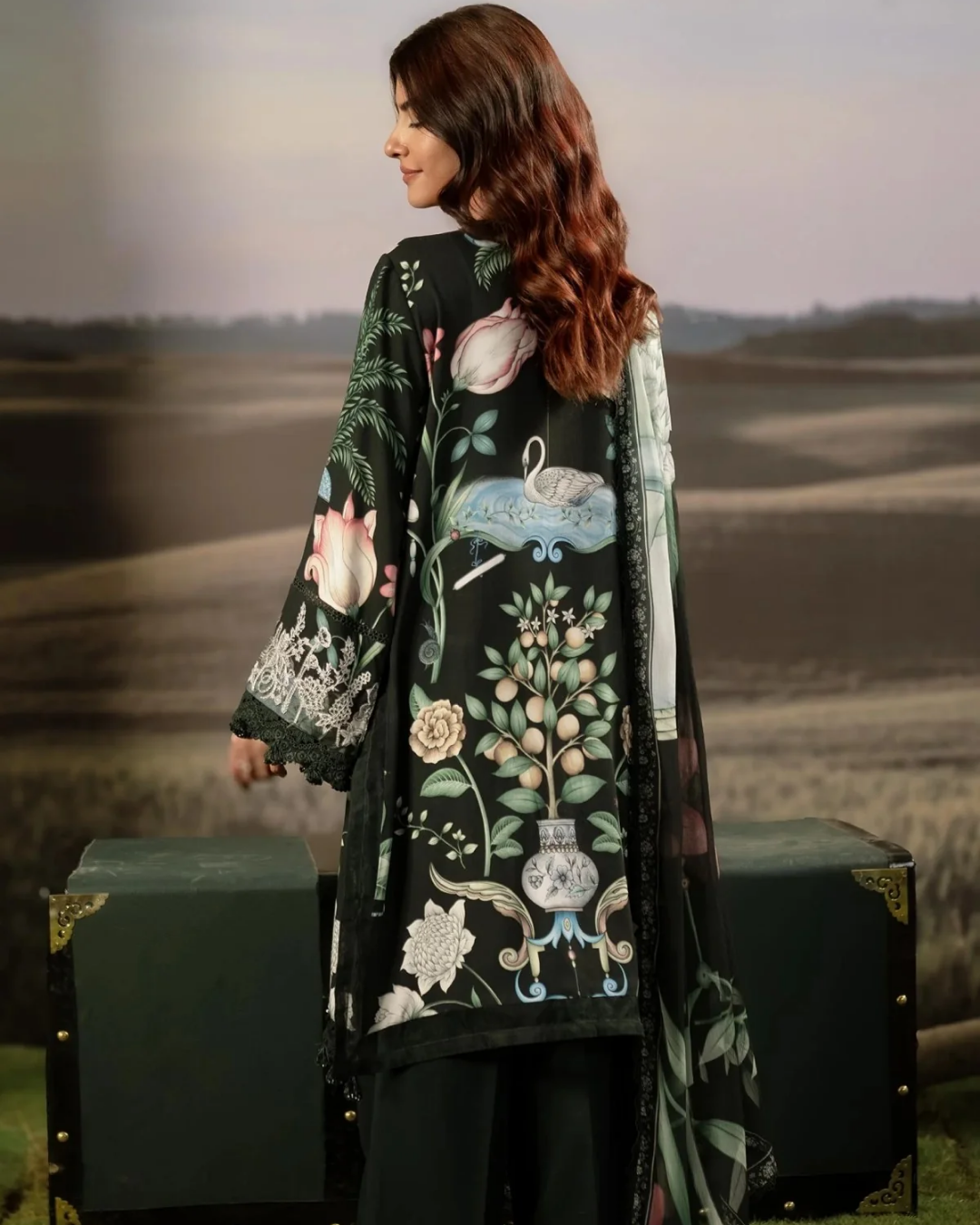 3 Piece Stitched Embroidered Linen Casual - Pre/Fall 25 Winter M.Basics by MARIA.B  - MBPF#20