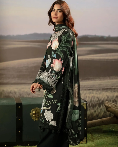 3 Piece Stitched Embroidered Linen Casual - Pre/Fall 25 Winter M.Basics by MARIA.B  - MBPF#20