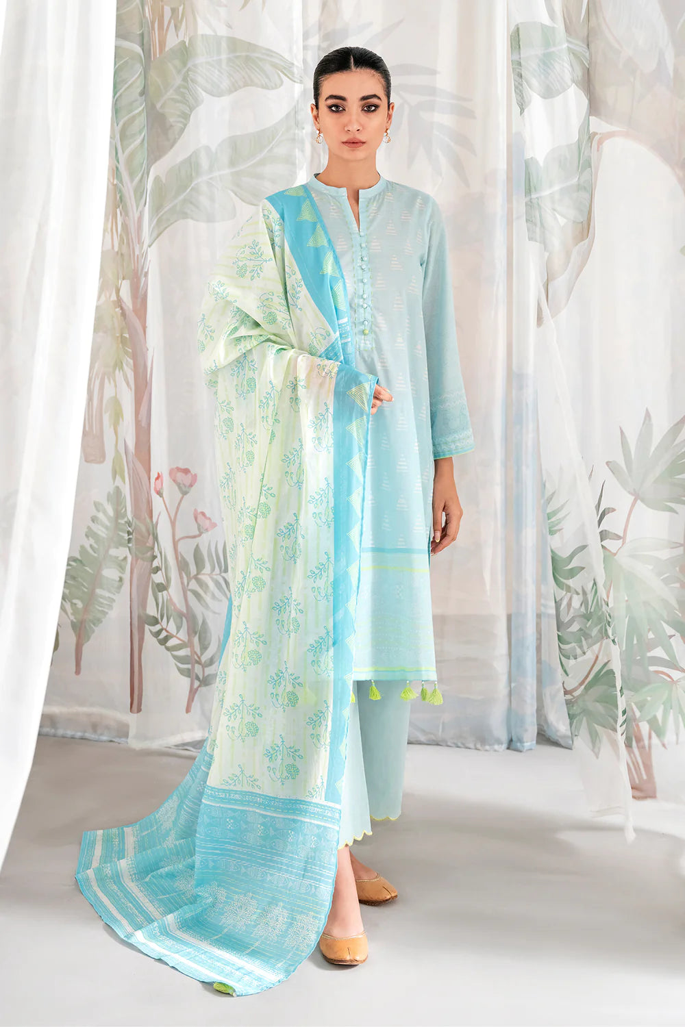 Sahar Print Edit 3 Piece Stitched Suit - 09