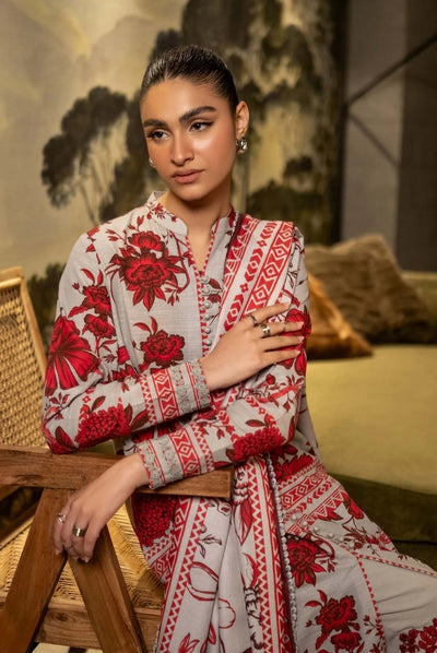 3 Piece Stitched Printed Khaddar Suit From M.Basics By Maria.B Collection - 22