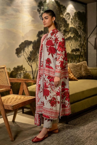 3 Piece Stitched Printed Khaddar Suit From M.Basics By Maria.B Collection - 22