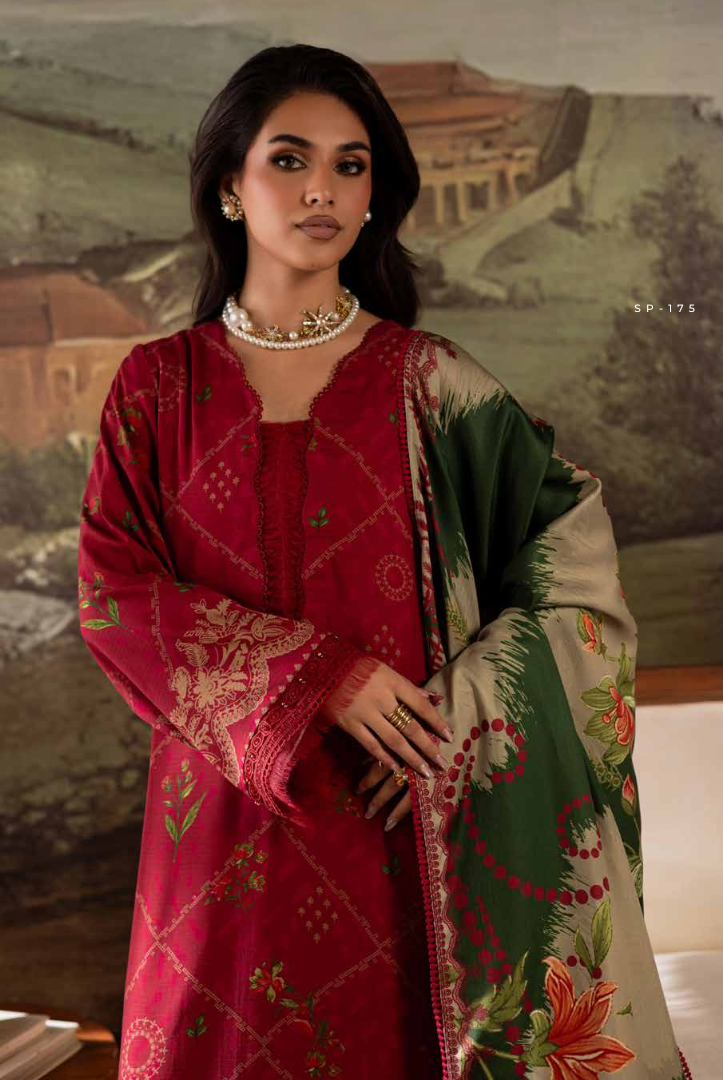 3 Piece Stitched Nureh Signature Printed Linen'25 SP-175