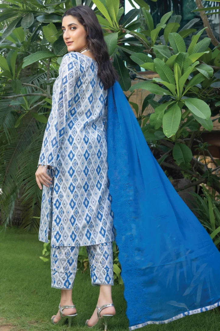 Identic Seperates Chiffon 3 Piece Stitched Suit - 05