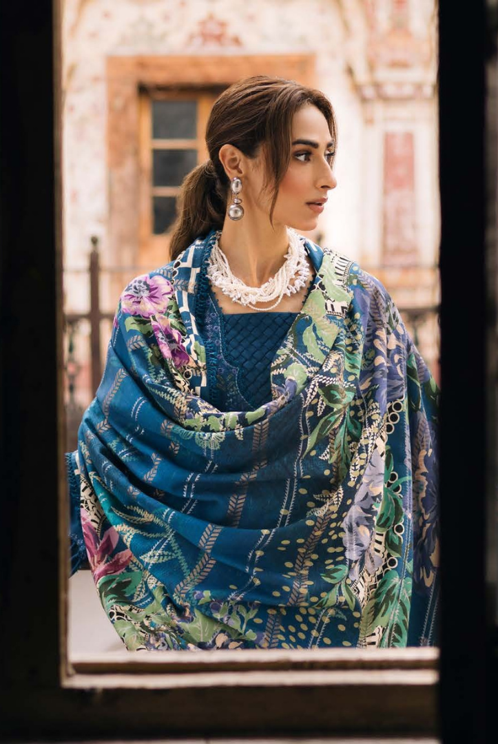 3 Piece Stitched Maya by Nureh Embroidered Self Linen Jacquard NU25MYA - NW-102