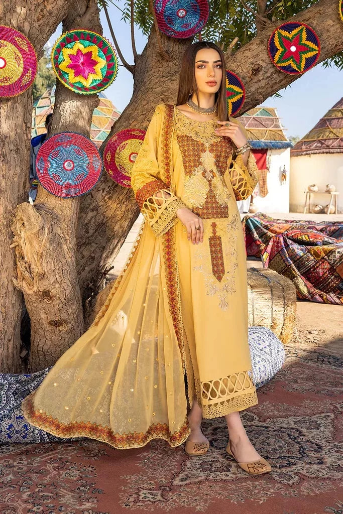 Reem By Charizma 3 Piece Stitched Suit - 09