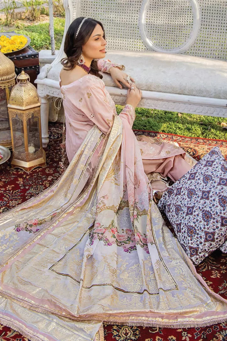 3 Piece Eshaisha Festive Lawn Embroidered Collection - 09