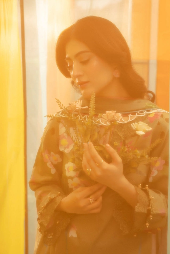 3 Piece Stitched Embroidered Suit From M.Basics By Maria.B Lawn Vol'1 Collection - 25