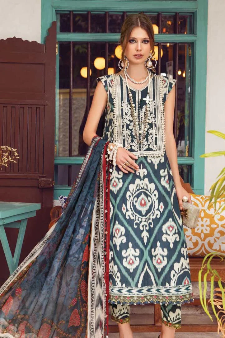 M Prints 3Piece Stitched Suit – 06