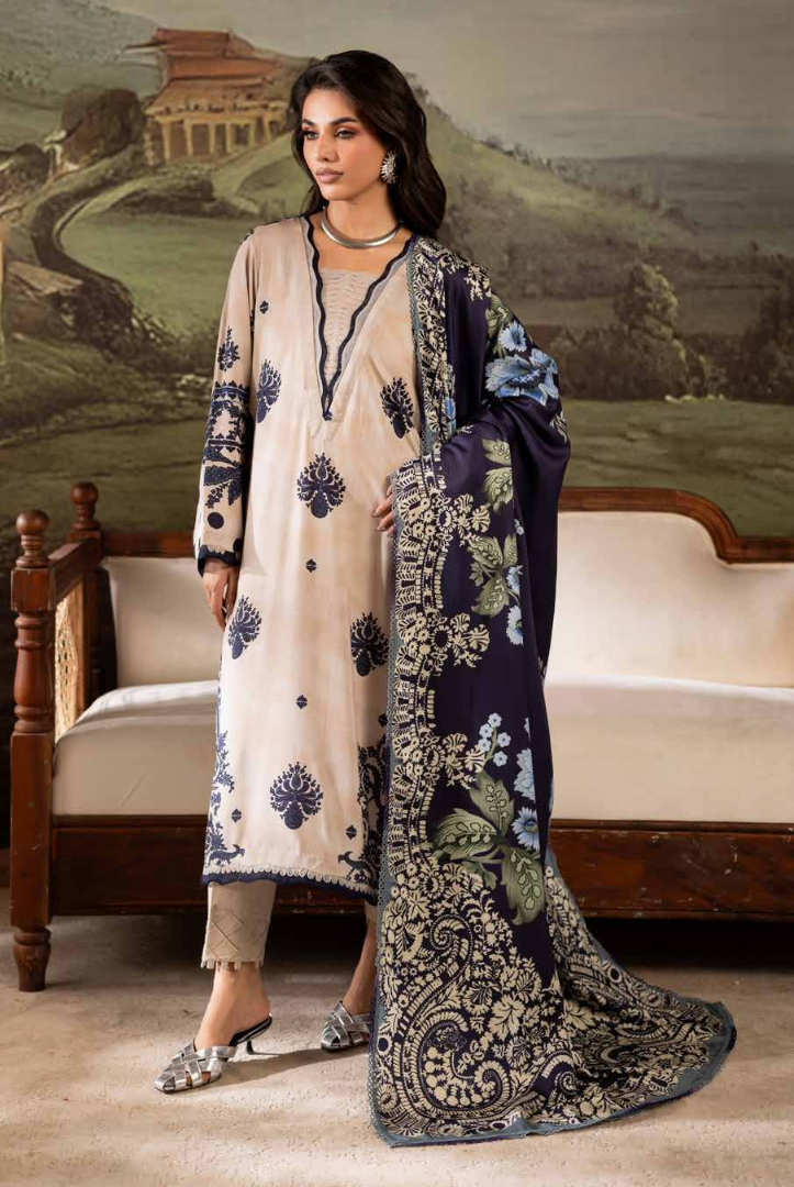3 Piece Stitched Nureh Signature Printed Linen'25 SP-176
