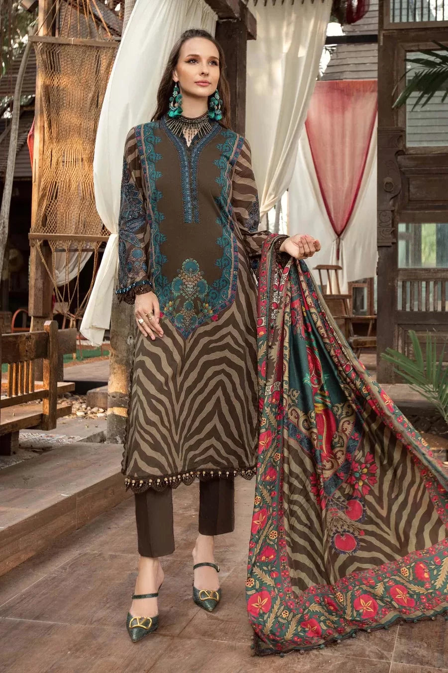 Maria.B M.Prints 3 Piece Stitched Suit - 06