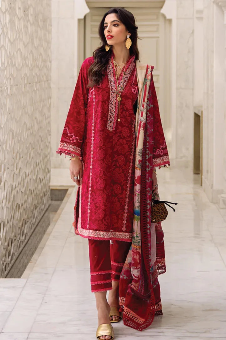 3Piece Stitched Suit By Farah Talib - ZEITOUN RED