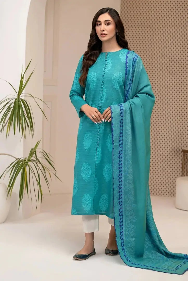 2 Pc Stitched Printed Khaddar Suit By Limelight Winter Collection - 35