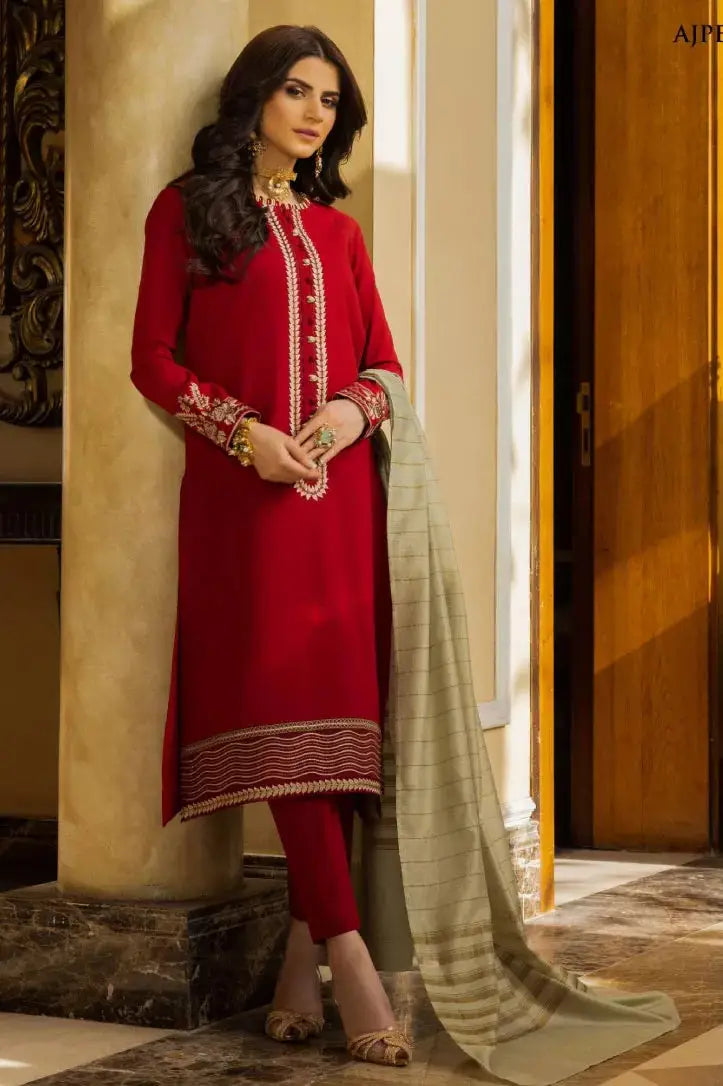 2 Piece Stitched Festive Pret Suit By Asim Jofa -  Rhubarb