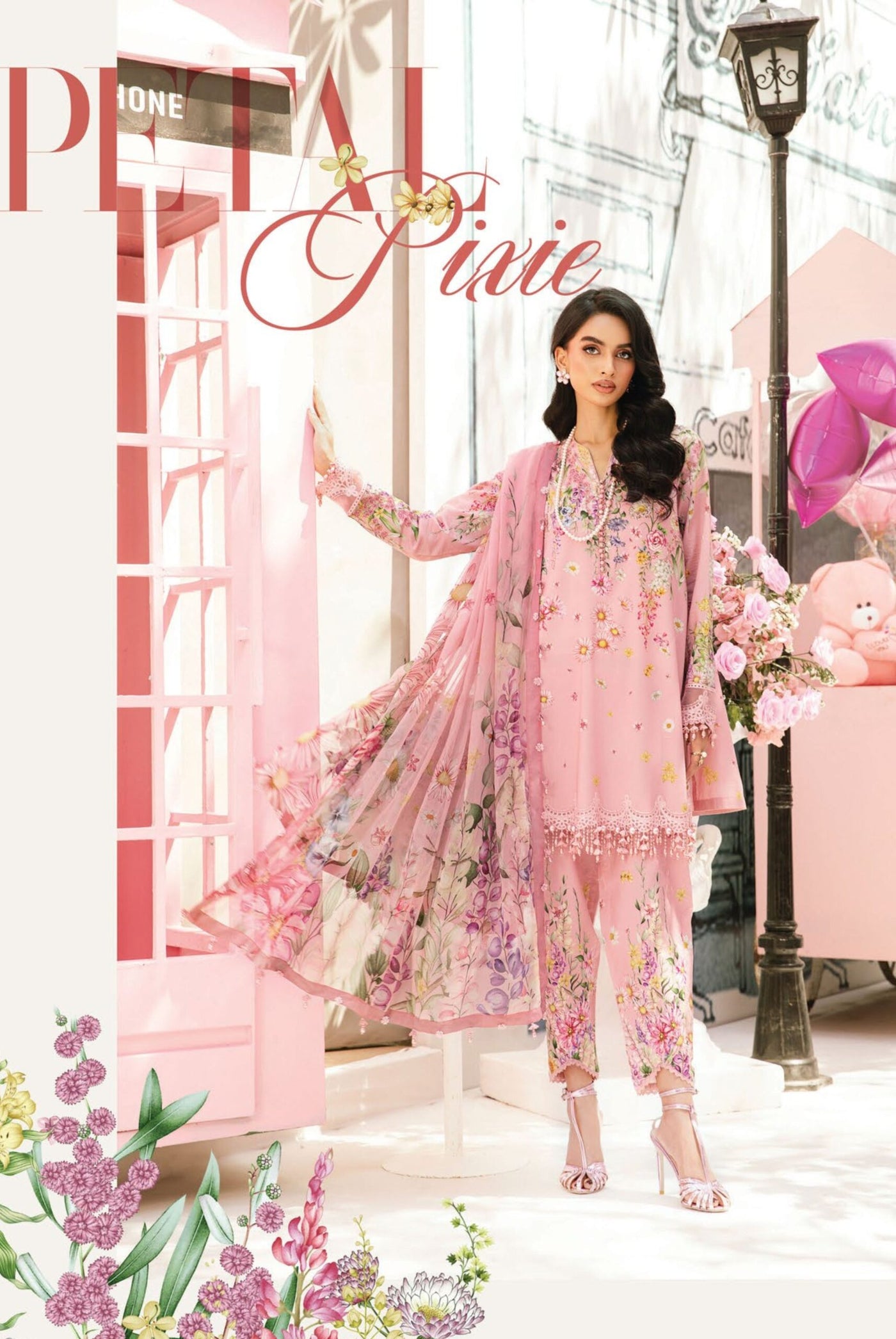 3 Piece Stitched Embroidered Lawn Suit From Maria.B By M.Prints Eid Edit Collection'25 - 02