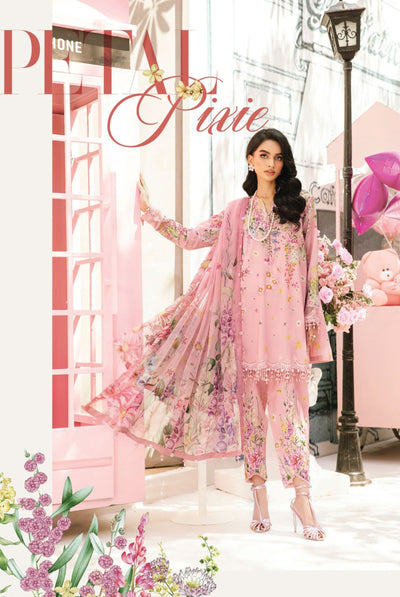 3 Piece Stitched Embroidered Lawn Suit From Maria.B By M.Prints Eid Edit Collection'25 - 02
