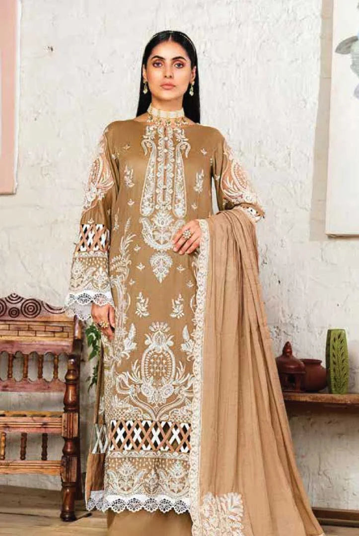 Meeral 3 Piece Luxury Lawn Collection Suit - 08