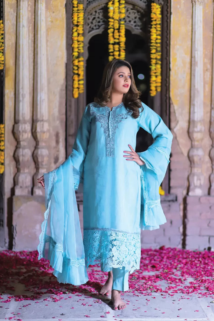 Zainab Sultan 3Piece Stitched Suit - ROMA