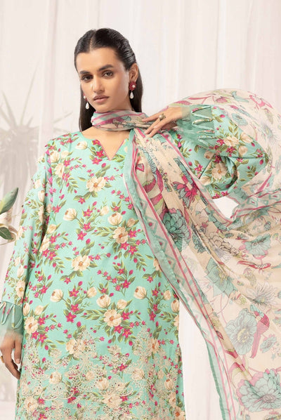 3 Piece Stitched Embroidered Digital Printed Suits Collection From Abeera By Johra - 03