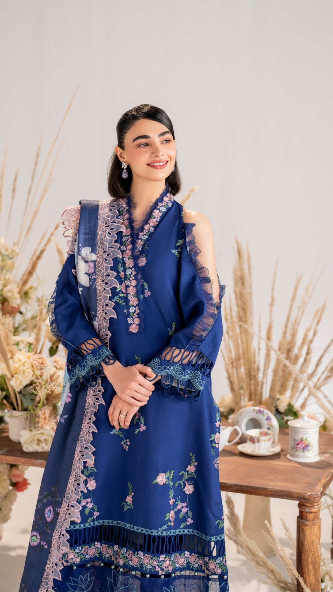 3 Piece Stitched Embroidered Digital Printed Suit | Winter Meraki'24 Vol'1 By Asifa & Nabeel - Frostbite