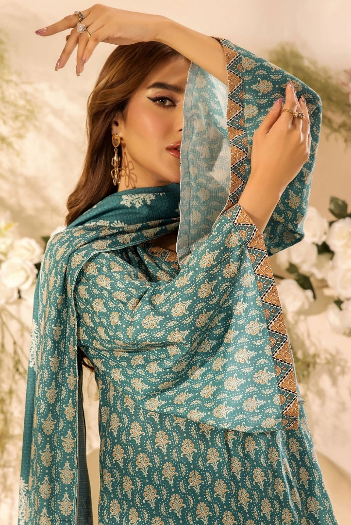 3 Piece Stitched Digital Printed Doria Cambric Suits From Safwa By Koka - 03