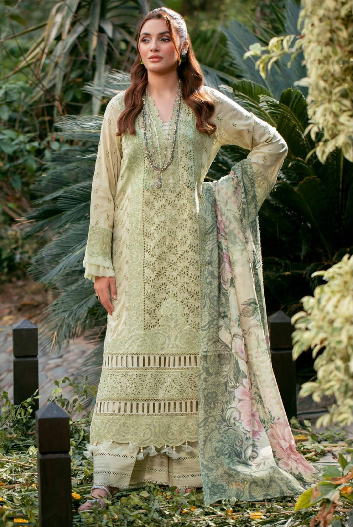 3 Piece Stitched Embroidered Lawn Suit | Adan's Libas Lawn By Khadija Sheikh'03 Collection - 03