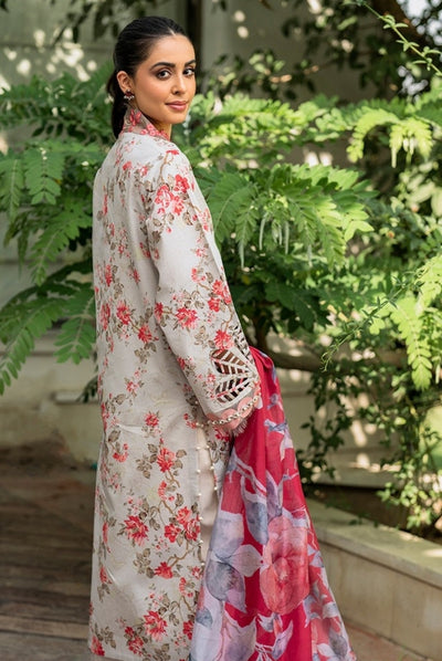 3 Piece Stitched Embroidered Lawn Suit | Meraki Vol'2 By Asifa & Nabeel - Chambeli