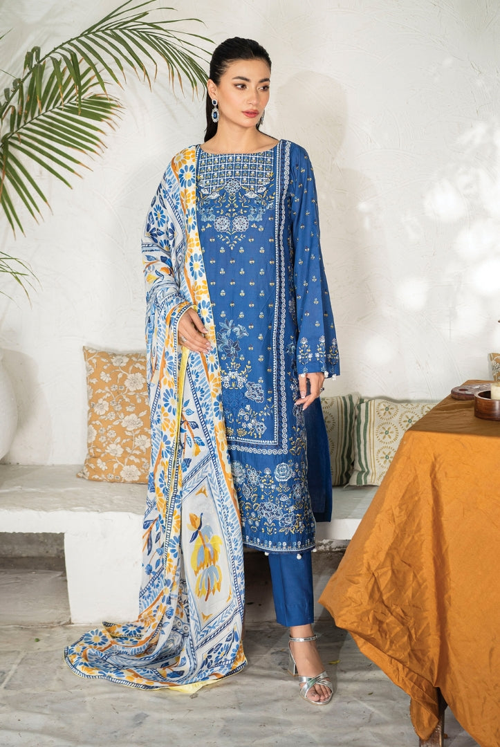 Sienna 3 Piece Stitched Lawn Suit Collection'24 By Muraad - ZALEA